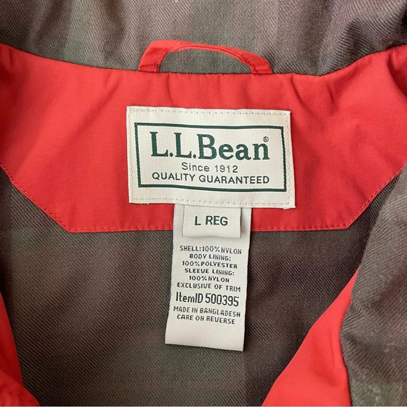 LL Bean Men's Warm-Up Jacket, Flannel Lined workwear water and wind resistant - Picture 12 of 15